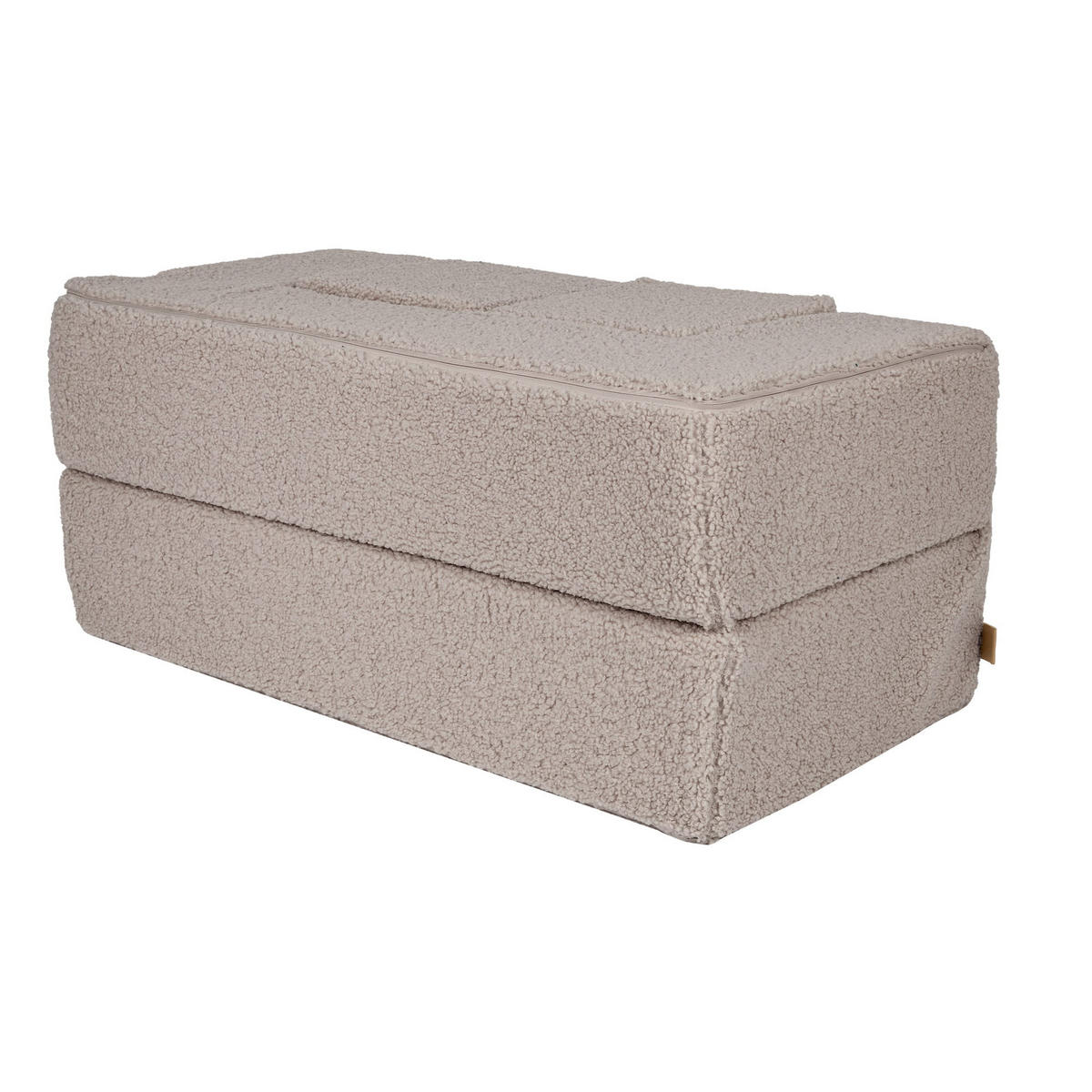 KINDERSOFA, Bearly, Cube, Hellgrau - Grau, Textil (96/40/50cm) - MeowBaby