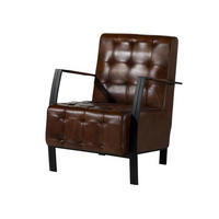 SESSEL Echtleder 64x76x83 braun IRON LABEL #14 - Braun, Leder (64/83/76cm) - Massivmoebel24