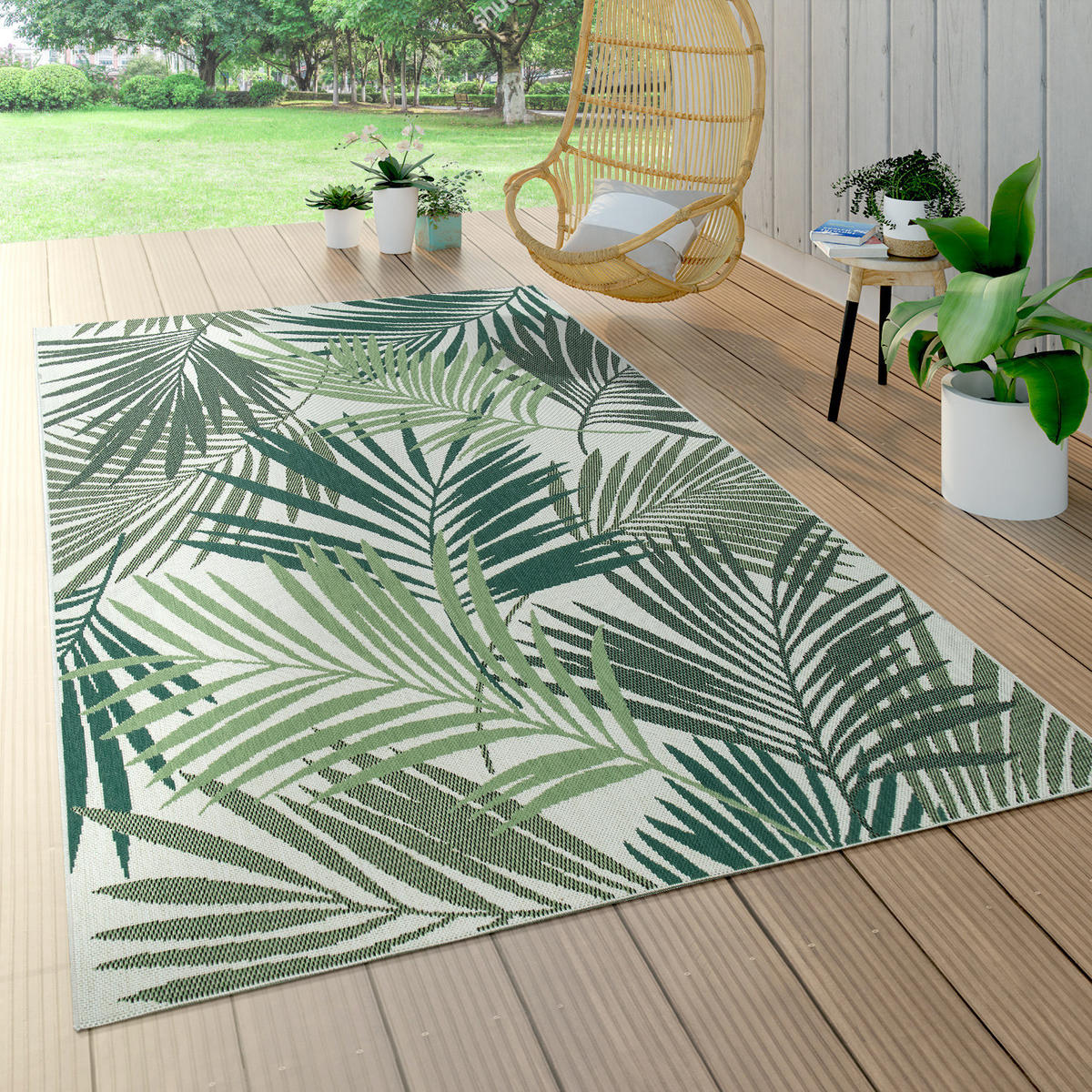OUTDOORTEPPICH 60/110 cm Ostende 534 - Grün, Textil (60/110cm) - Paco Home