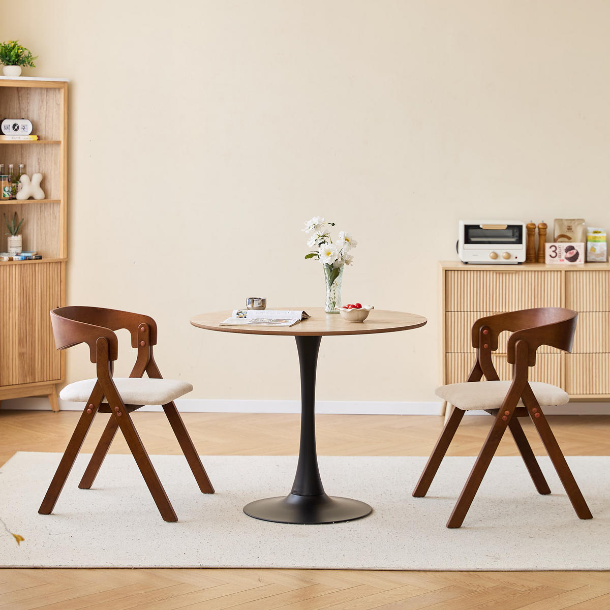 STUHL 2er-Set Holz Braun - Braun, Holz (55/76/58cm) - Nordlys