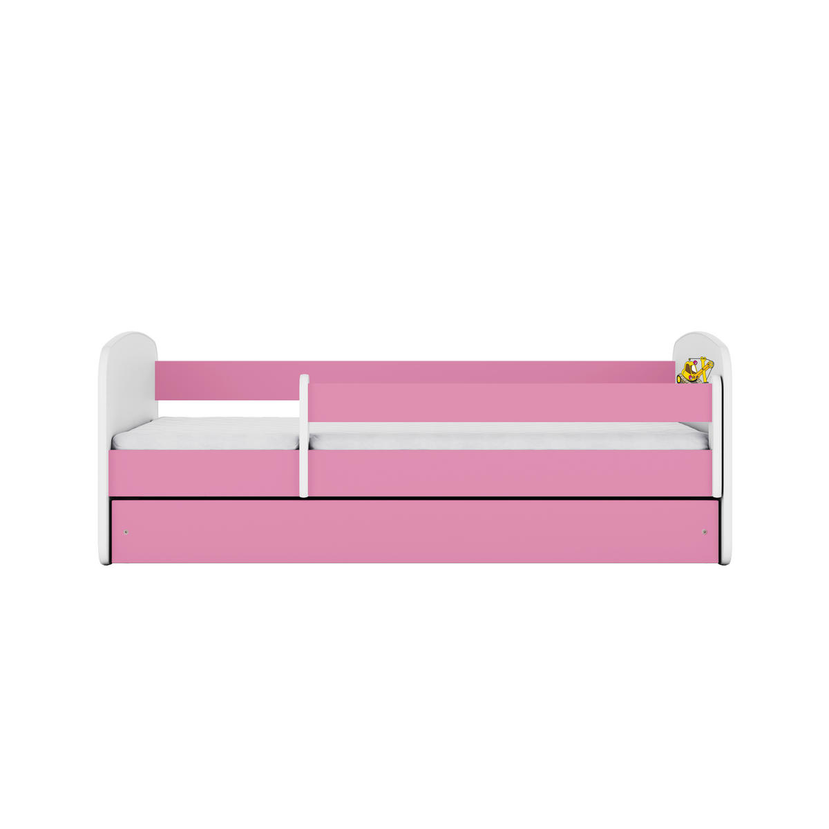 KINDERBETT Bagger mit Schublade 180/80 90/61/184 - Rosa, Holzwerkstoff (80/180cm) - RAUMHIRSCH FURNITURE