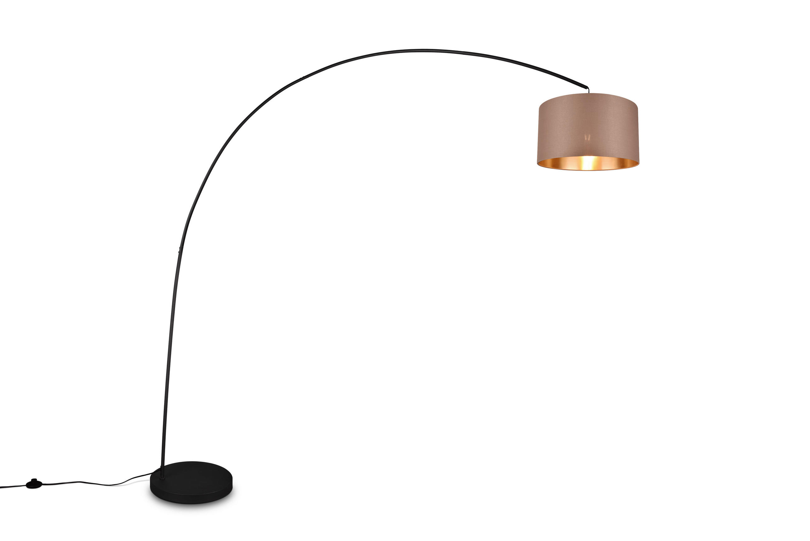 STEHLAMPE MANSUR - Schwarz - 45/45/210 cm - Schwarz, Metall (200/200/210cm) - Trio Leuchten