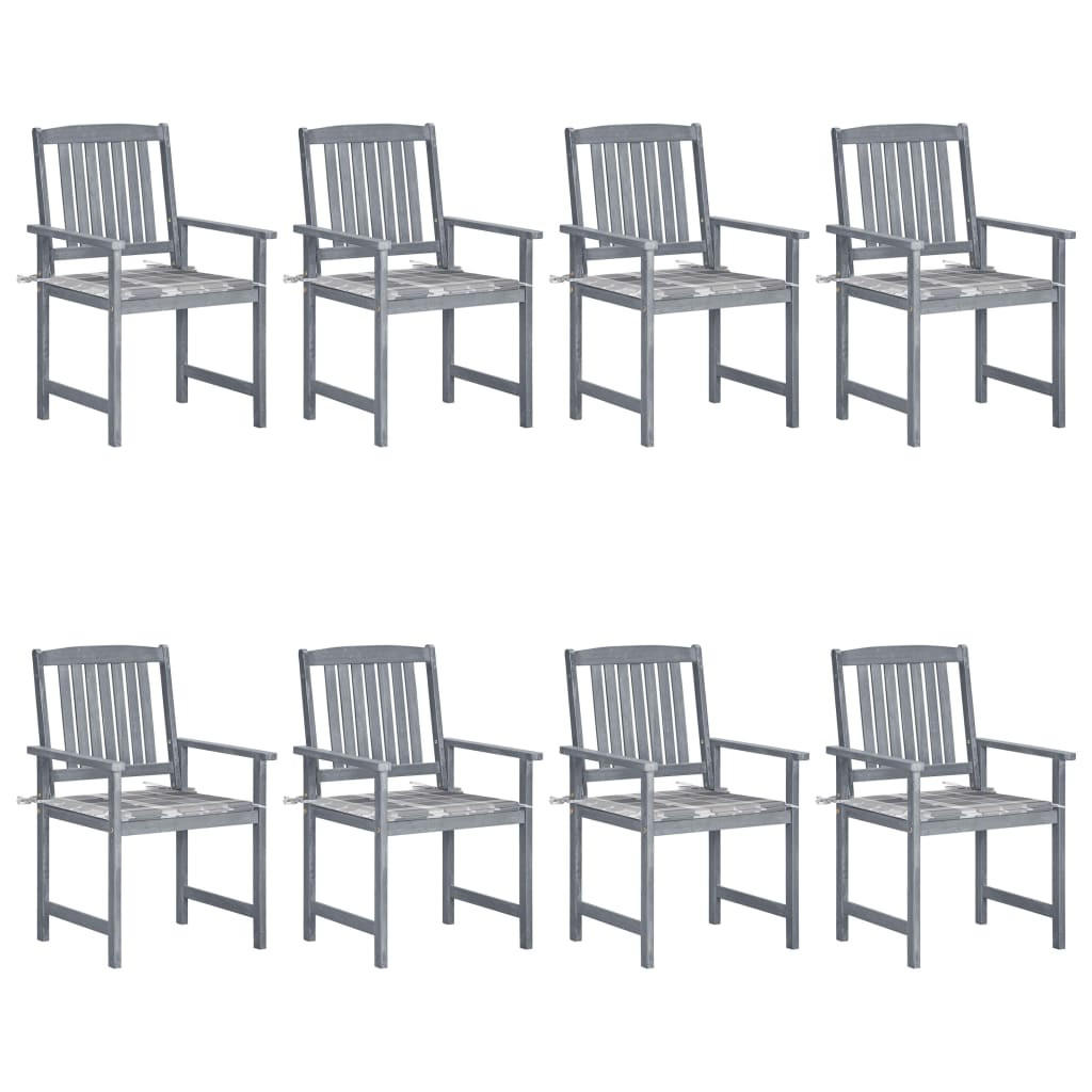 furnicato Gartenstühle Grau 61x92x57 cm