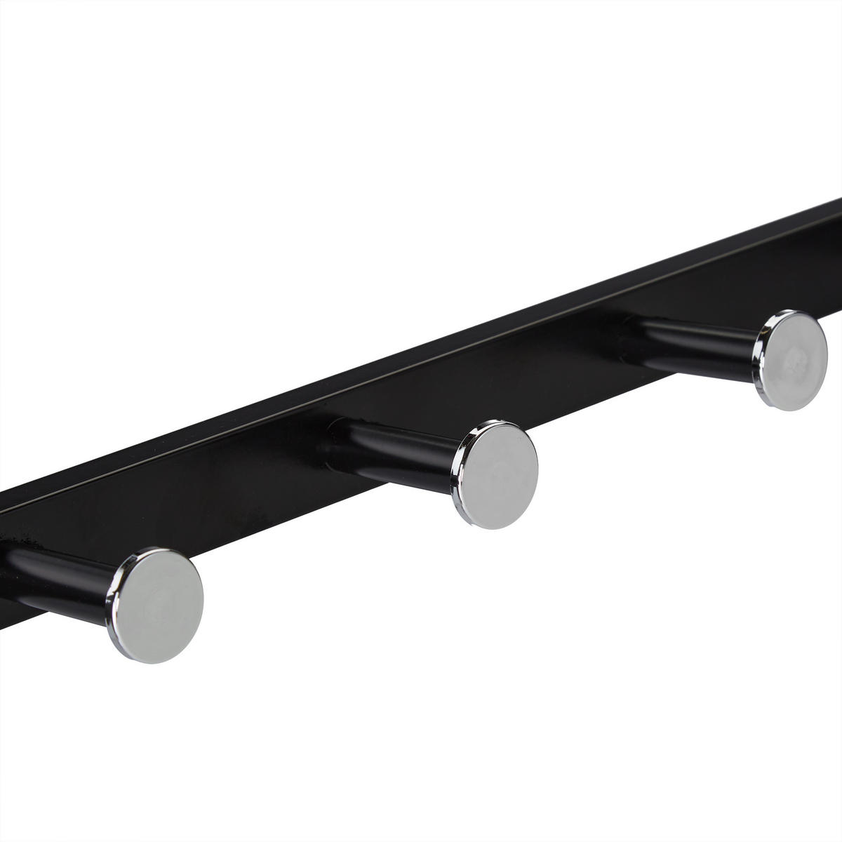 WANDGARDEROBE Ablage - Schwarz, Metall (65/28/25cm) - Relaxdays