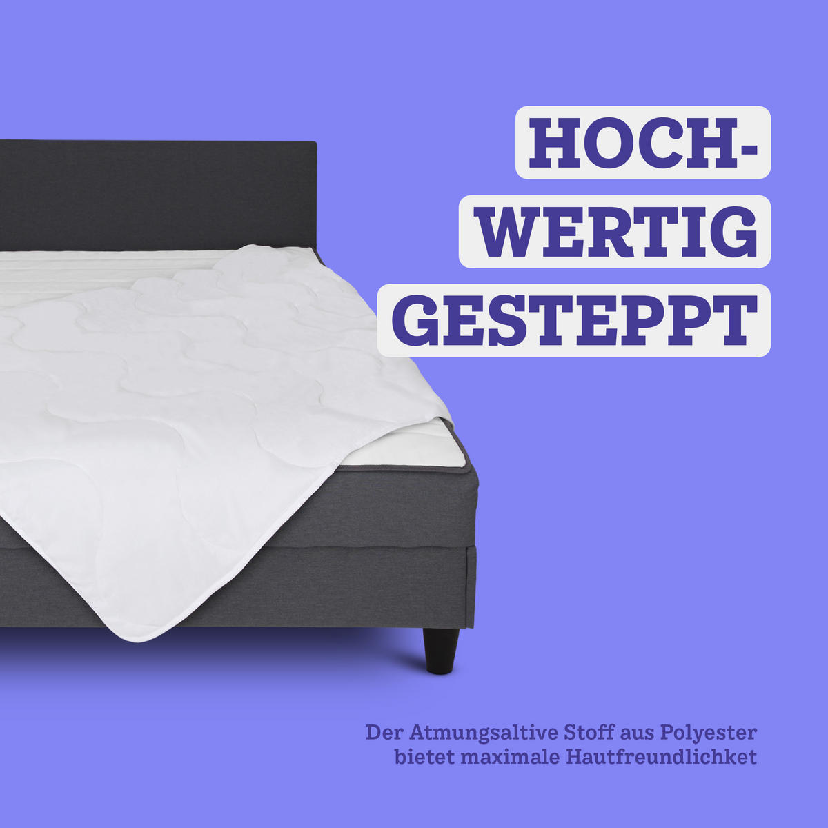 STEPPBETT Ganzjahr ca. 135 x 200 cm - Weiß, Textil (135/200cm) - Bestlivings