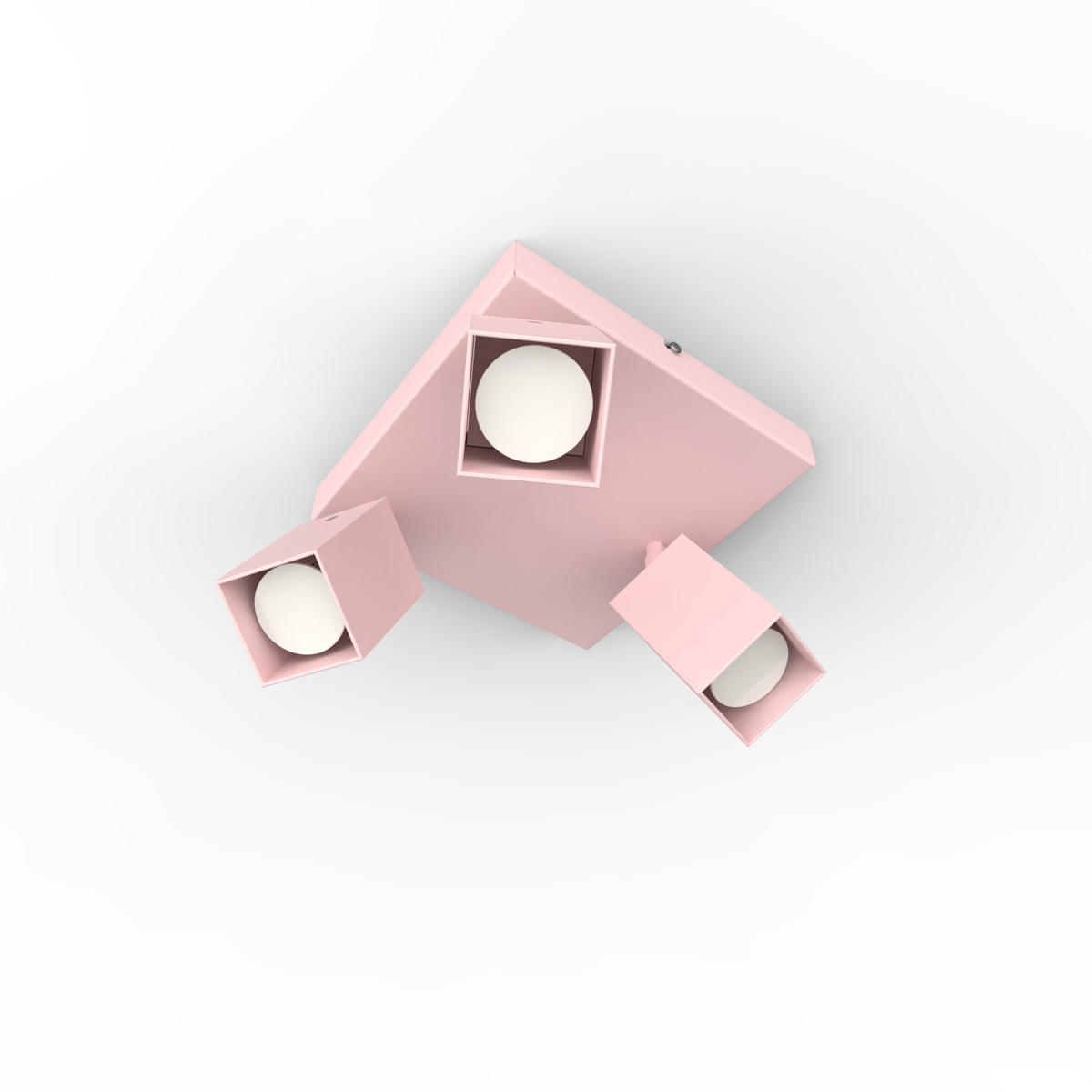DECKENLEUCHTE - Pink, Metall (25/25/18cm) - Lumicom