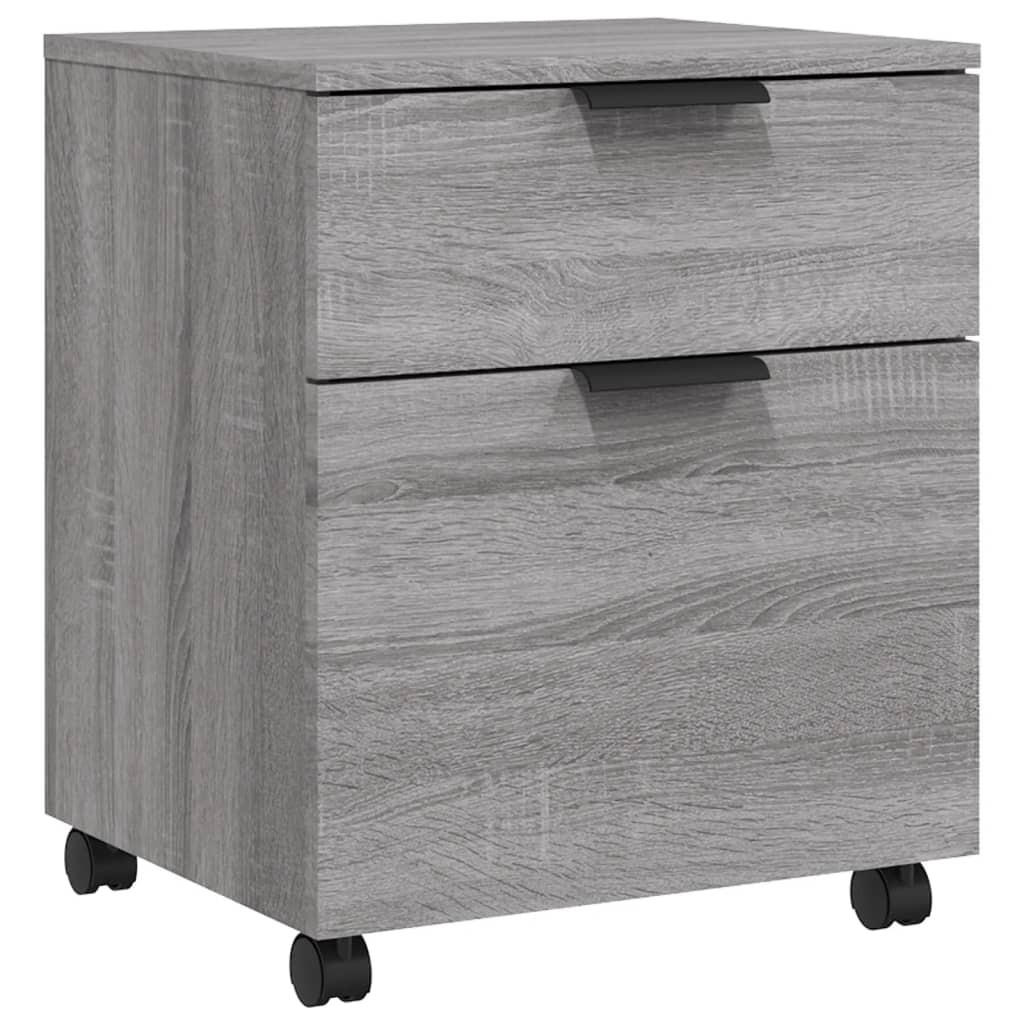 ROLLCONTAINER Mosab rollbar Grau Sonoma 45x38x54 cm - Grau, Holz (45/54/38cm) - DELUKE