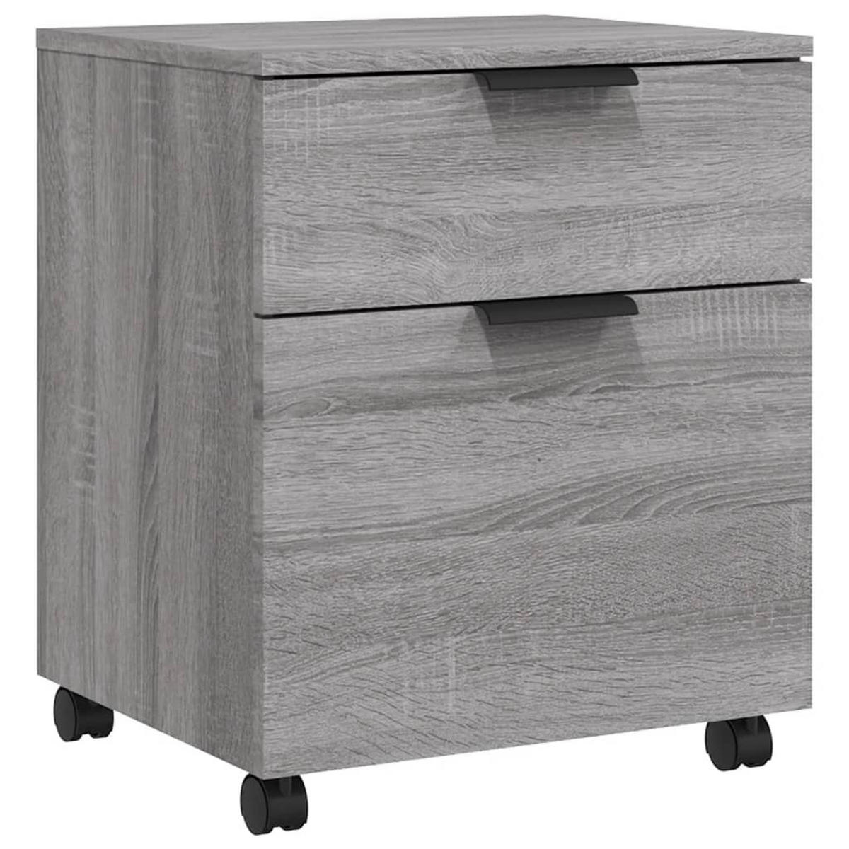 ROLLCONTAINER Mosab rollbar Grau Sonoma 45x38x54 cm - Grau, Holz (45/54/38cm) - DELUKE