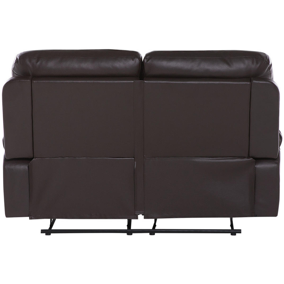 2-SITZER-SOFA Kunstleder Braun Bergen - Dunkelbraun, Kunststoff/Textil (146/101/73cm) - Beliani