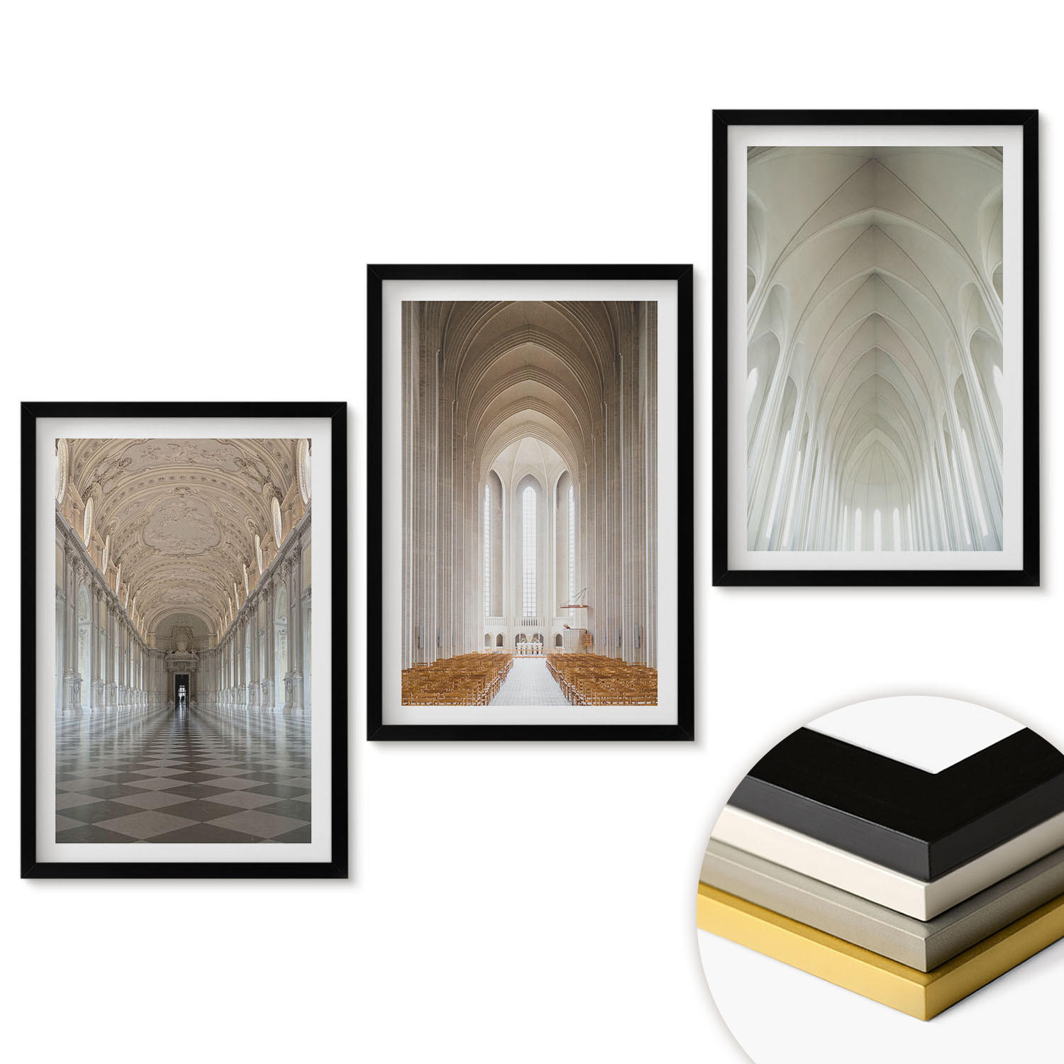 ArtPrintCave Wandbilder Schwarz 40x60 cm
