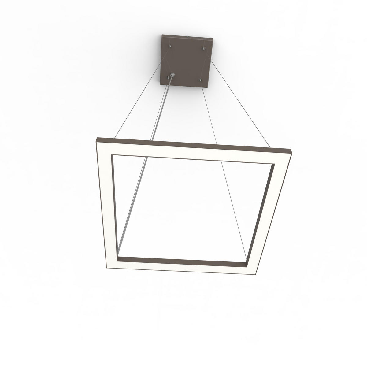 LED-HÄNGELEUCHTE - Graubraun, Metall (40/40/100cm) - Lumicom