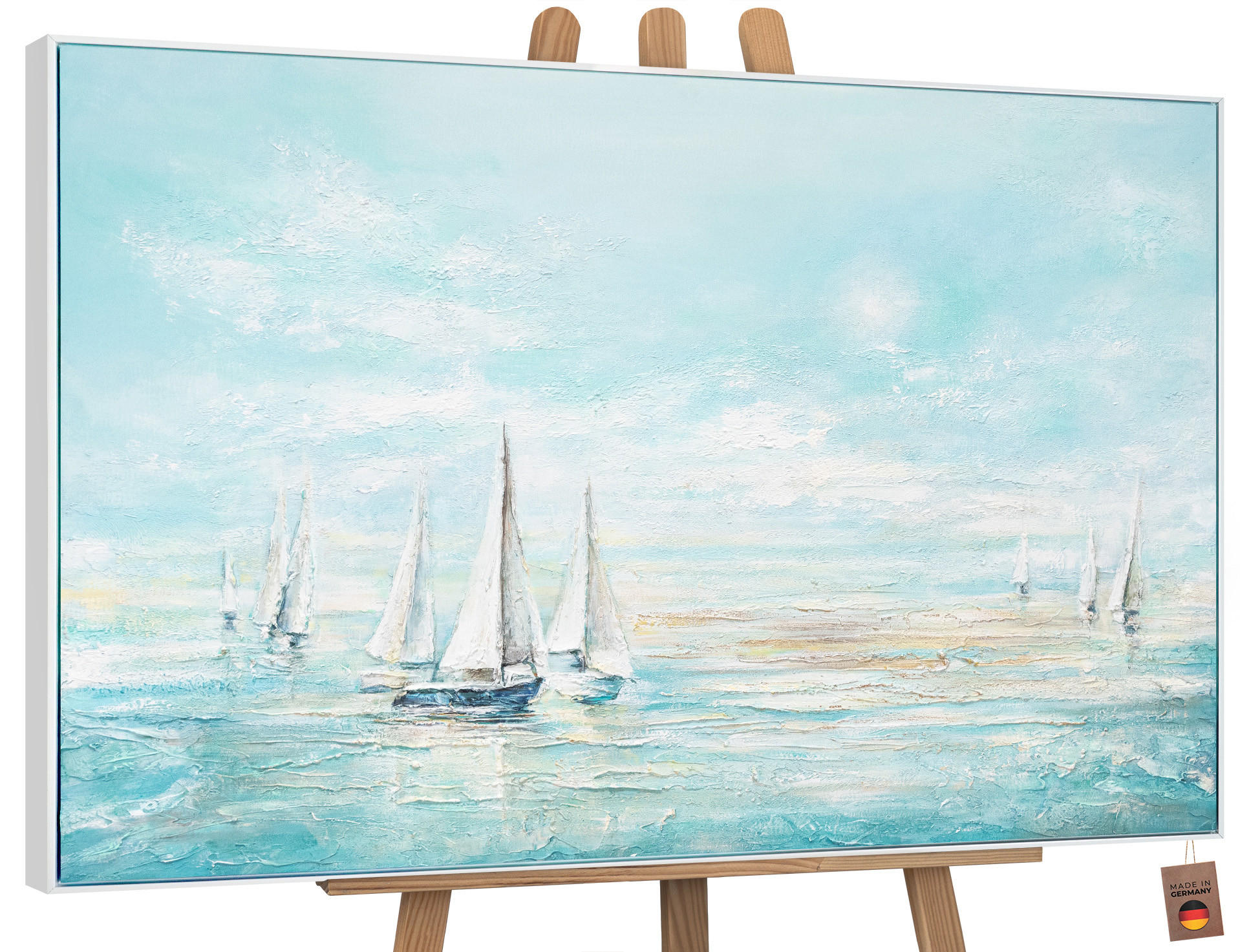 YS-art gallery Gemälde Weiß 120x80 cm