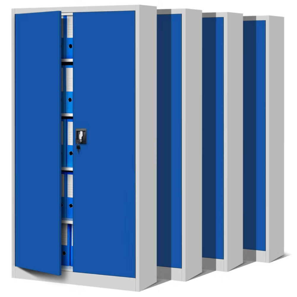Jan Nowak Aktenschrank Blau 90x195x40 cm