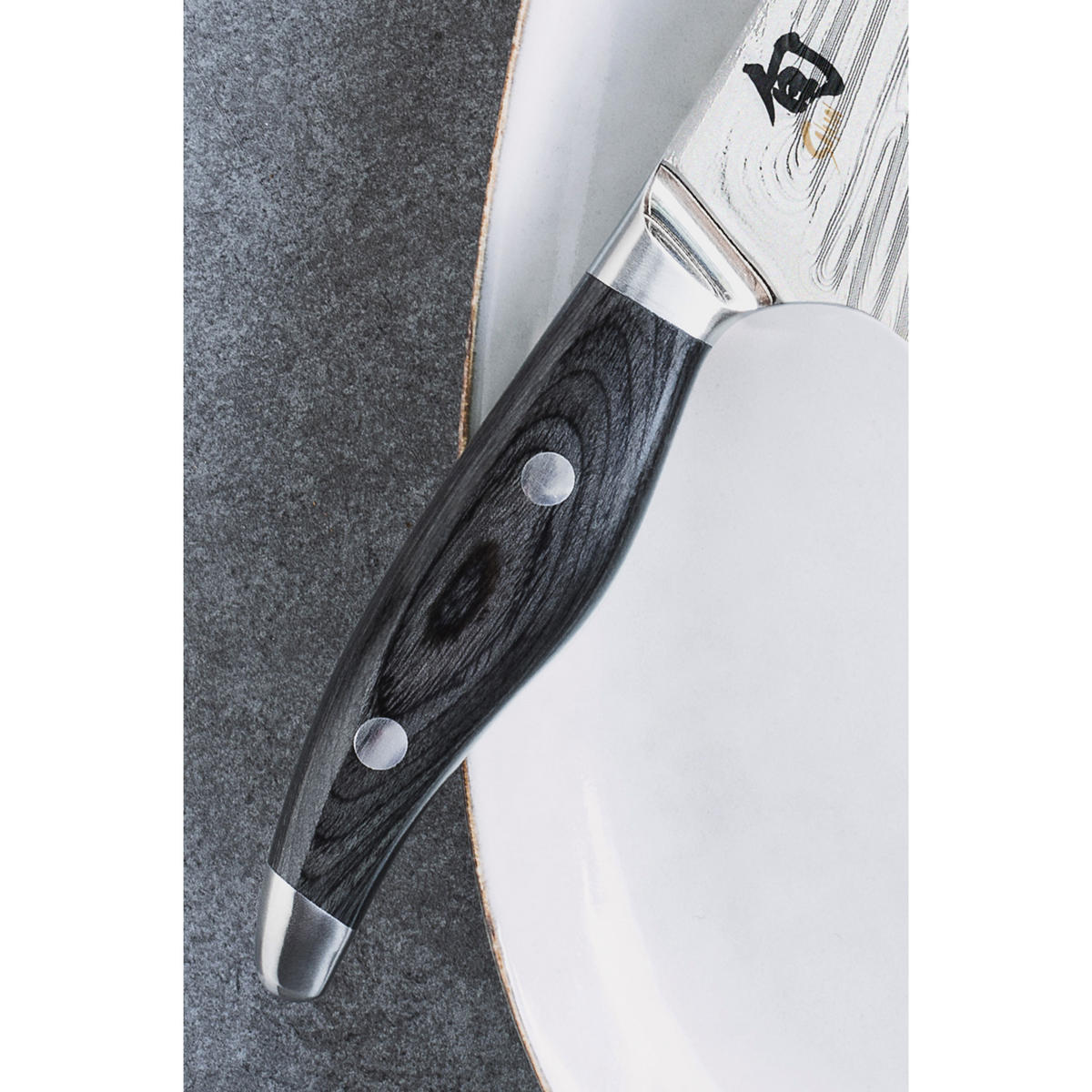 KOCHMESSER Shun Nagare, 20 cm, Damaszener Stahl - Silberfarben, Metall (11cm) - Kai Messer