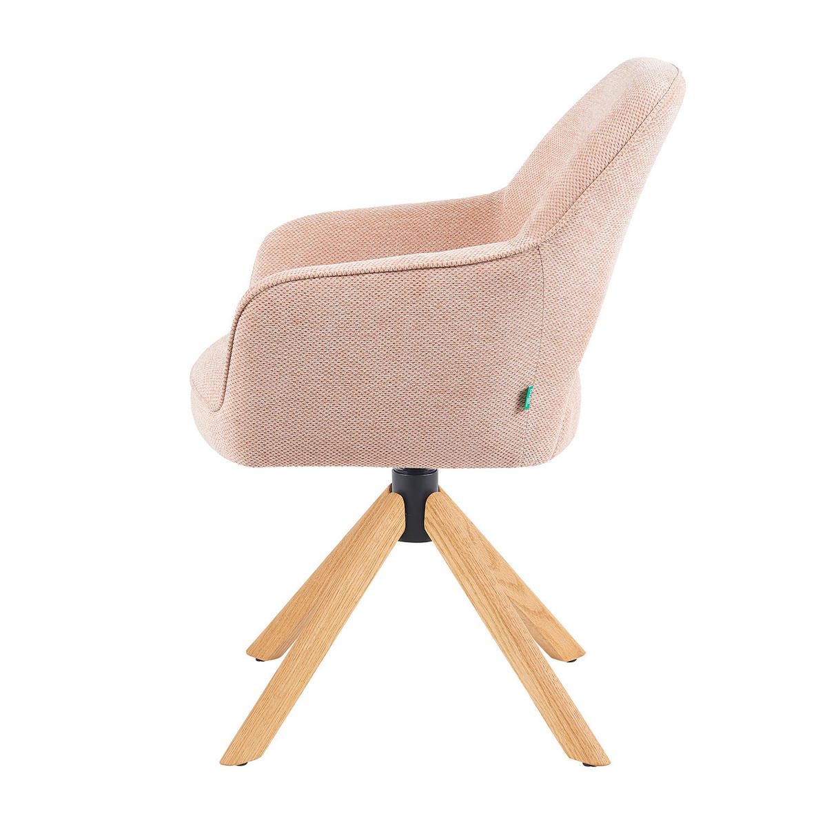 DREHSTUHL Mika-Lara - Honigeiche/Rosa, Eichenholz/Holz (60/87/65cm) - DUBI Möbel