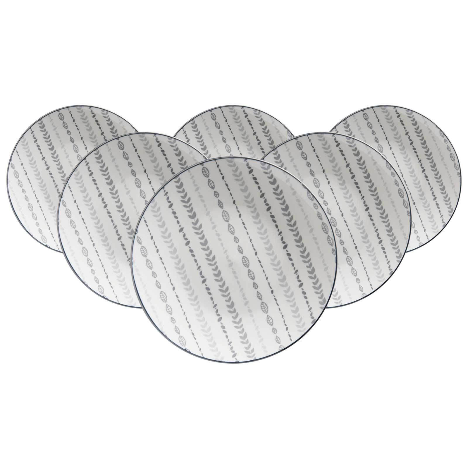 DESSERTTELLER Sendai Ranke grau ø 21 cm 6er Set - Grau, Keramik (21cm) - Ritzenhoff Breker