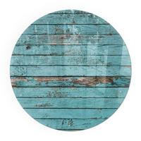 GLASPLATTE für Kamin Ø 60 cm - Türkis, Glas (60/60/0.4cm) - TULUP