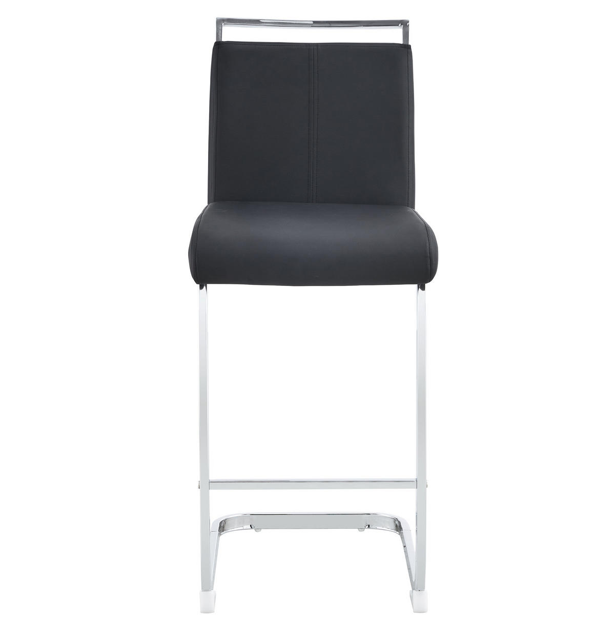 BARHOCKER 2er-Set Schwarz mit Fußstütze - Schwarz, Metall (46.5/96.5/38.9cm) - MIVRAY