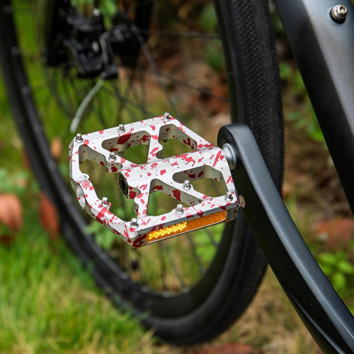 FAHRRADPEDALE mit Reflektoren Aluminium CNC Silber-Spritzlack - Multicolor, Metall (10.1/1.5/11.8cm)