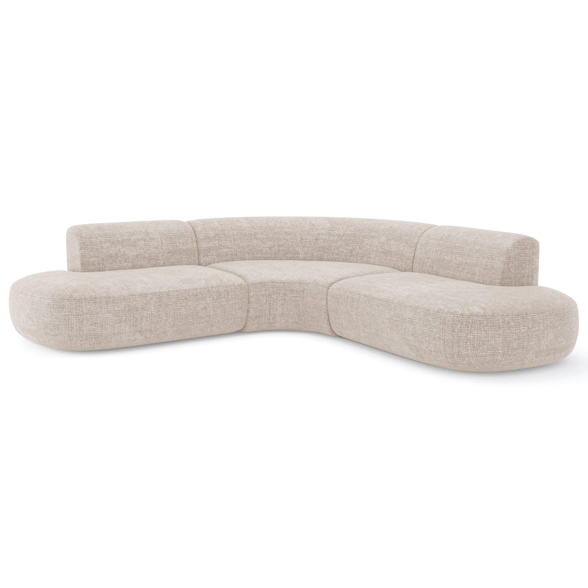 Premium Interiors Ecksofa Creme 250x90 cm