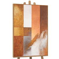 GEMÄLDE Harmonie der Formen Schattenfugenrahmen Eichefarben 120x80 cm - Eichefarben, Holz (120/80cm) - YS-art gallery