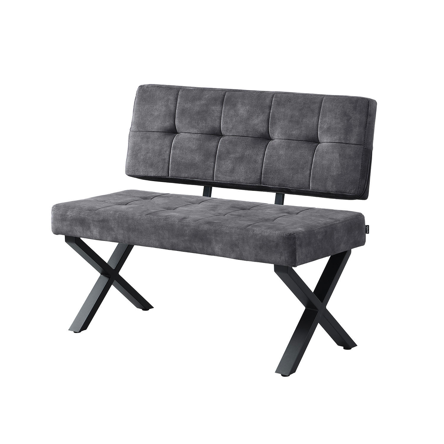 SITZBANK KAREN - Anthrazit, Metall (100/48/56cm) - B&D Home