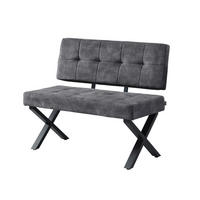 SITZBANK KAREN - Anthrazit, Metall (100/48/56cm) - B&D Home