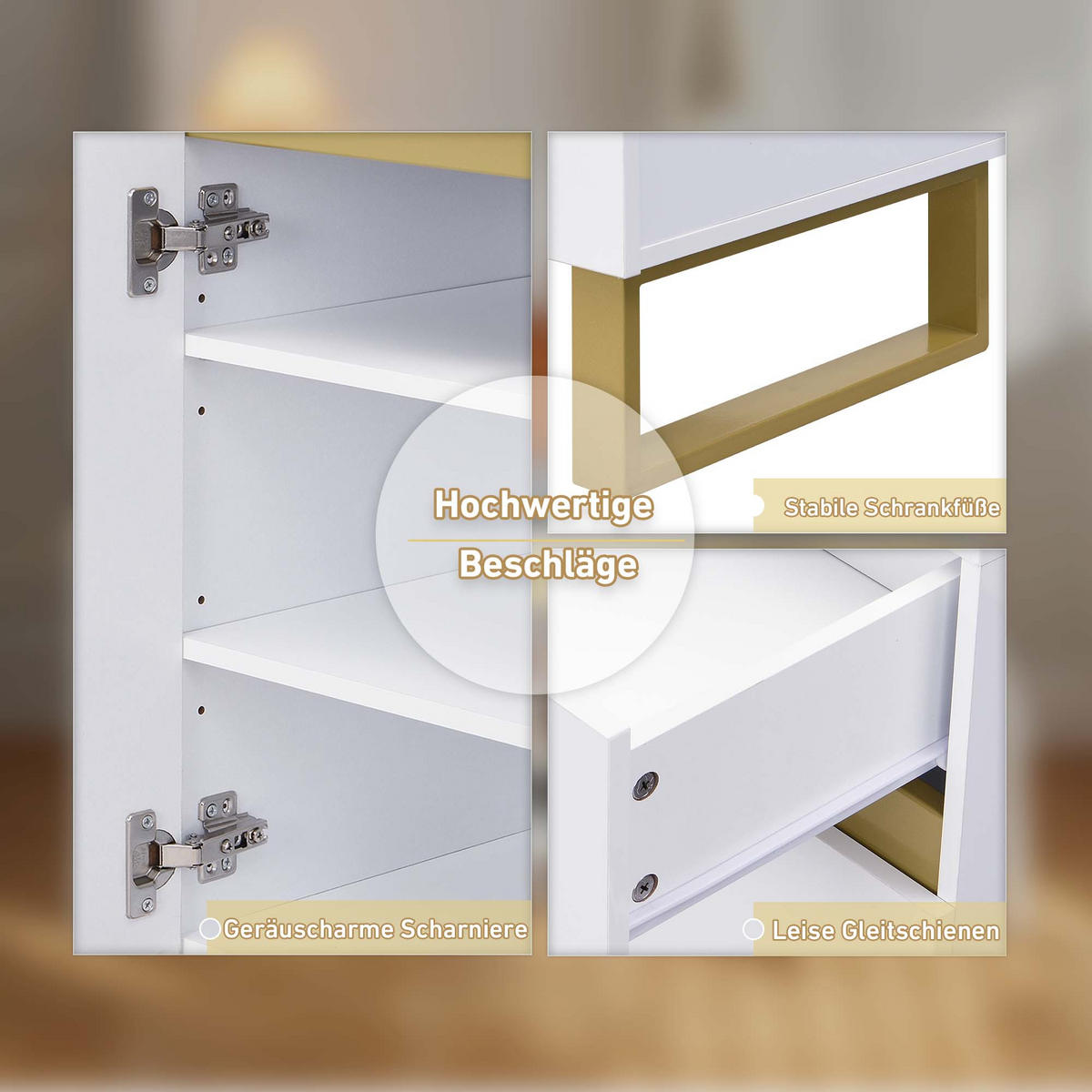 SCHUHSCHRANK Mehrstöckig Stauraum Organizer Schubladen Türen - Weiß, Holzwerkstoff (35/85/120cm) - FLIEKS