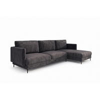 ECKSOFA Helmer Max In Stoff Vibe - Anthrazit, Holzwerkstoff/Textil (323/164cm) - Fun Möbel