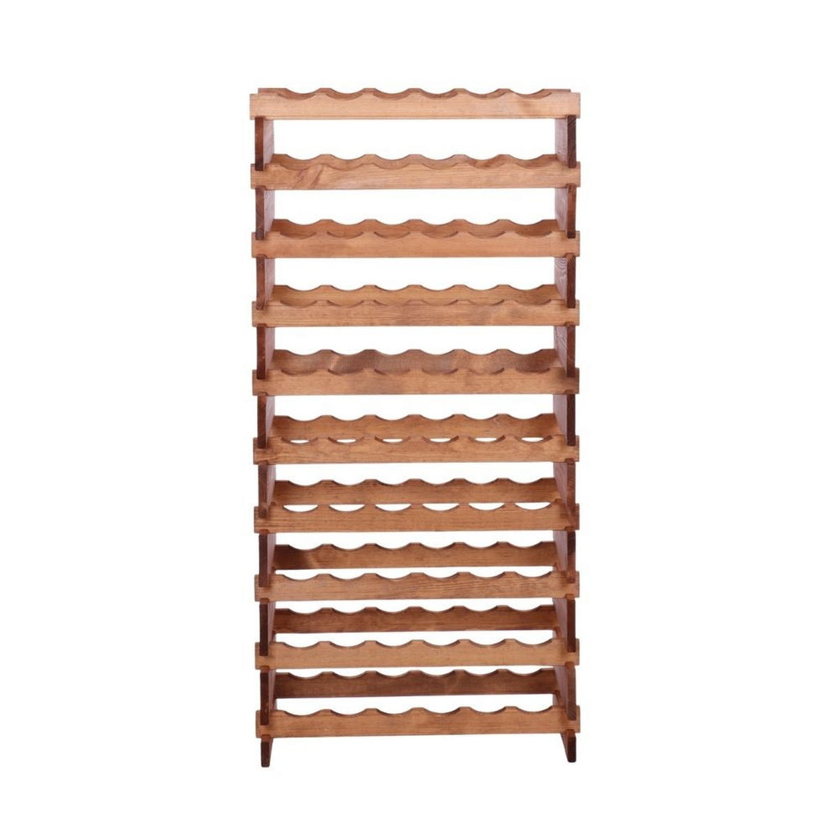 WEINREGAL VINOTECA FLEX PRO HxBxT 135x65x28cm 60 Flaschen auf 10 Ebenen Braun geölt - Braun, Holz (65/135/28cm) - PROREGAL