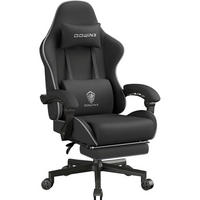GAMING Stuhl Schwarz Übergröße mit Fußstütze - Schwarz, Textil (63/26.5/84cm)