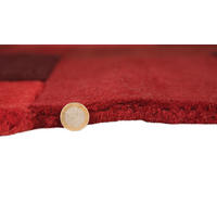 TEPPICH aus Wolle HALLEIN, in Rot, Farbblöcke, 150 x 240 cm - Rot, Textil (150/240cm) - KADIMA DESIGN