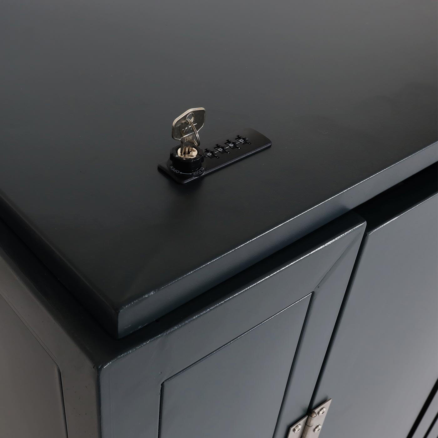 FAHRRADGARAGE 4er 121x202x150cm Anthrazit - Anthrazit, Metall (202/121/150cm) - PROREGAL