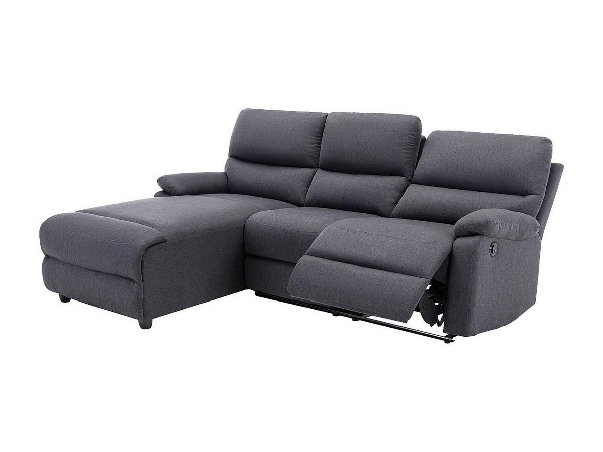 RELAXSOFA - 4 Personen - stoff - anthrazitgrau Lunano - Anthrazit, Textil (234/98/170cm) - Vente-Unique