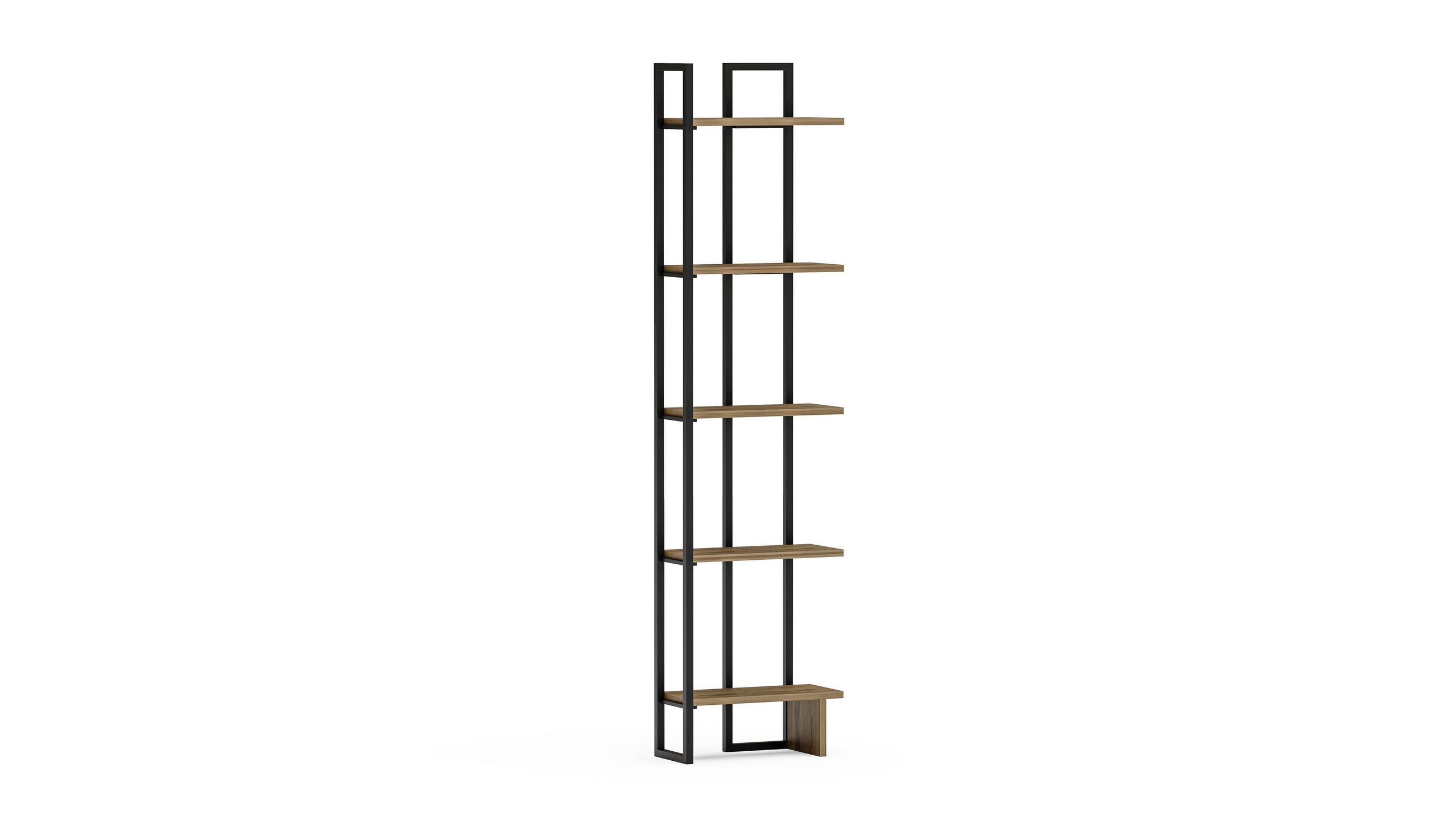 ECKREGAL Alice Schwarz Braun - Schwarz/Braun, Holzwerkstoff/Metall (45/180/22cm) - Decorotika
