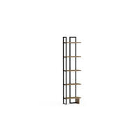 ECKREGAL Alice Schwarz Braun - Schwarz/Braun, Holzwerkstoff/Metall (45/180/22cm) - Decorotika