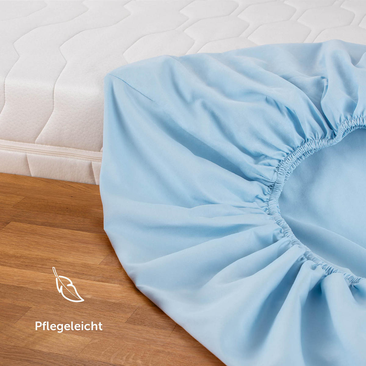 SPANNBETTLAKEN 120/200/30 cm Hellblau - Hellblau, Textil (120/200cm) - Blumtal