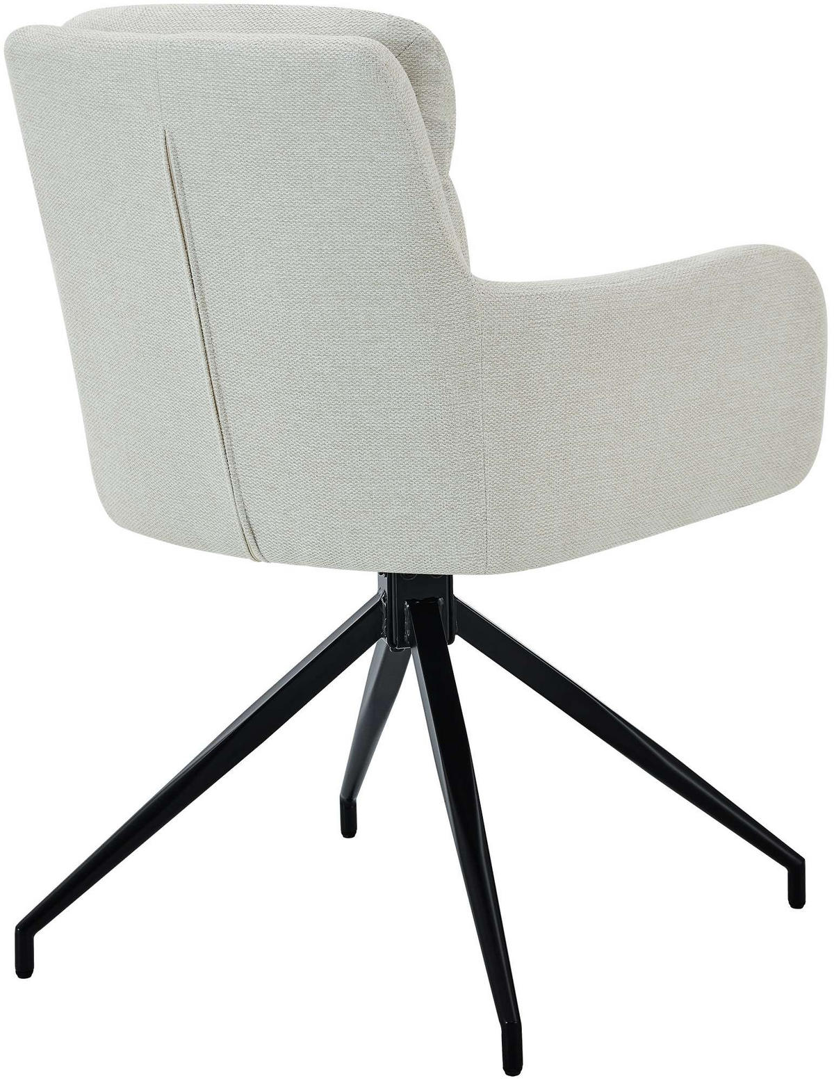 ESSZIMMERSTUHL 2er Set Stoff Creme - Creme, Textil/Metall (57/83/62cm) - CLP