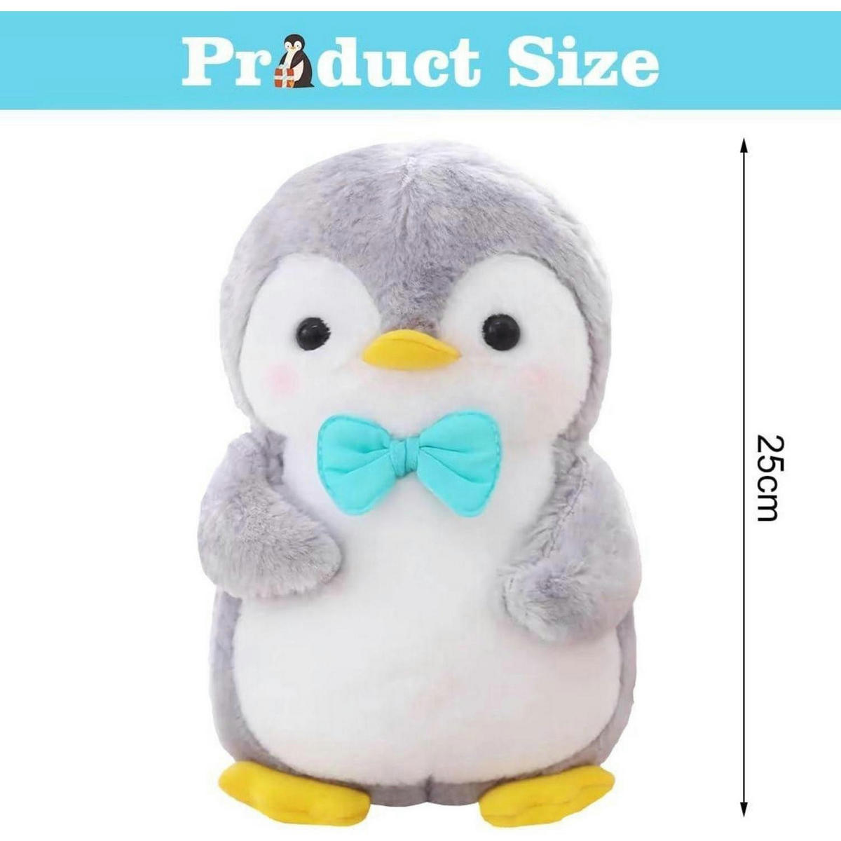 KUSCHELTIER Pinguin 25 cm - Blau, Textil (25/25cm)