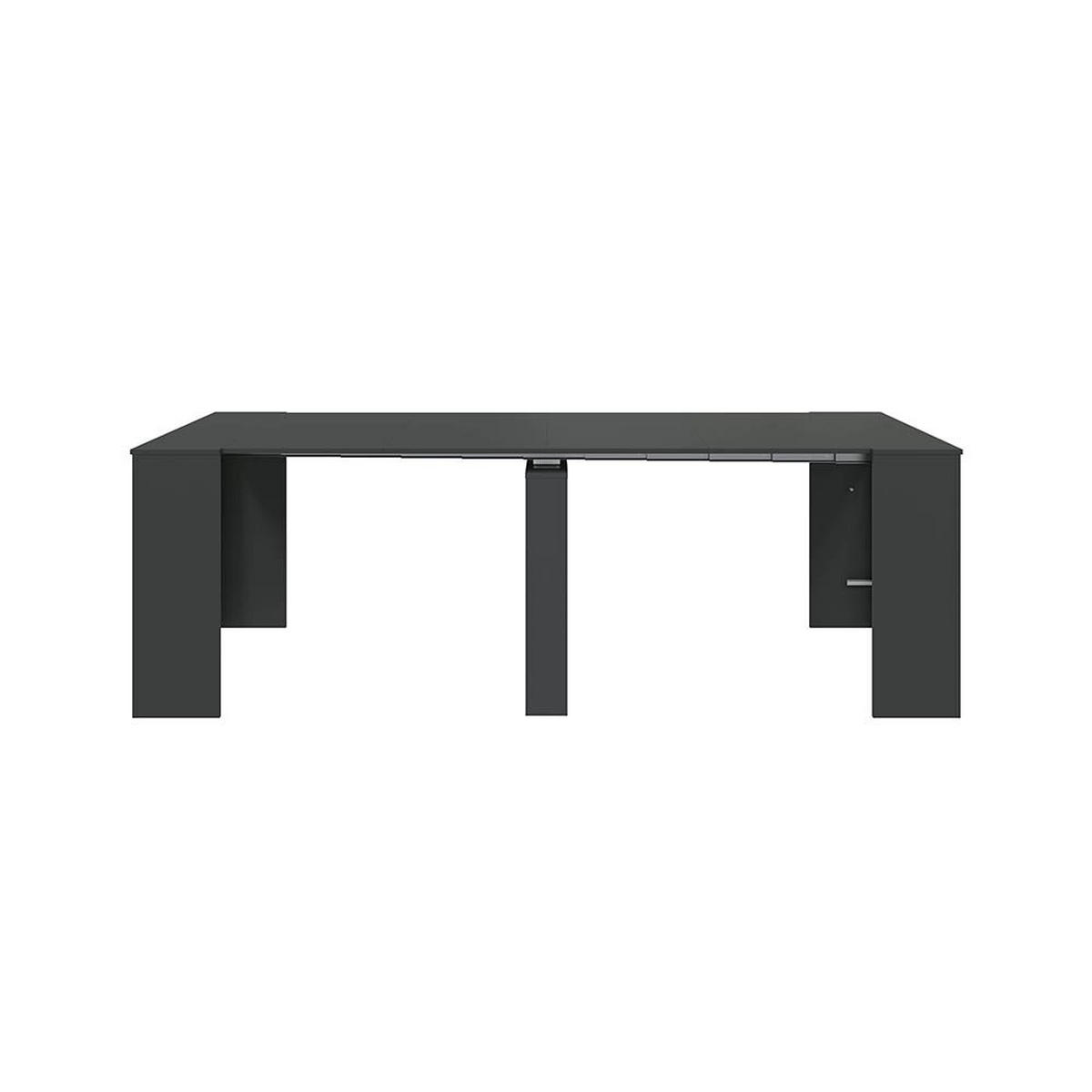 TISCH Ausziehbar Anthrazit 51/90/78 cm - Schwarz, Holzwerkstoff (90/78/51cm) - DMORA