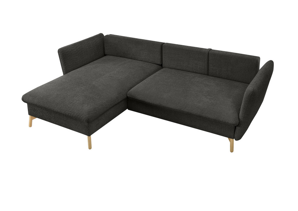 ECKSOFA S11 Ambriamo Anthrazit 258/91/167 cm Recamiere links - Anthrazit, Textil (167/258cm) - Livojo