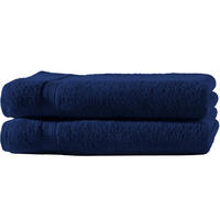 DUSCHTUCH 70x140 cm Frottier Handtücher im 2er Set aus 100% Baumwolle, Navy Blau 500g/m2 - Dunkelblau, Textil (70/140cm) - Carpe Sonno