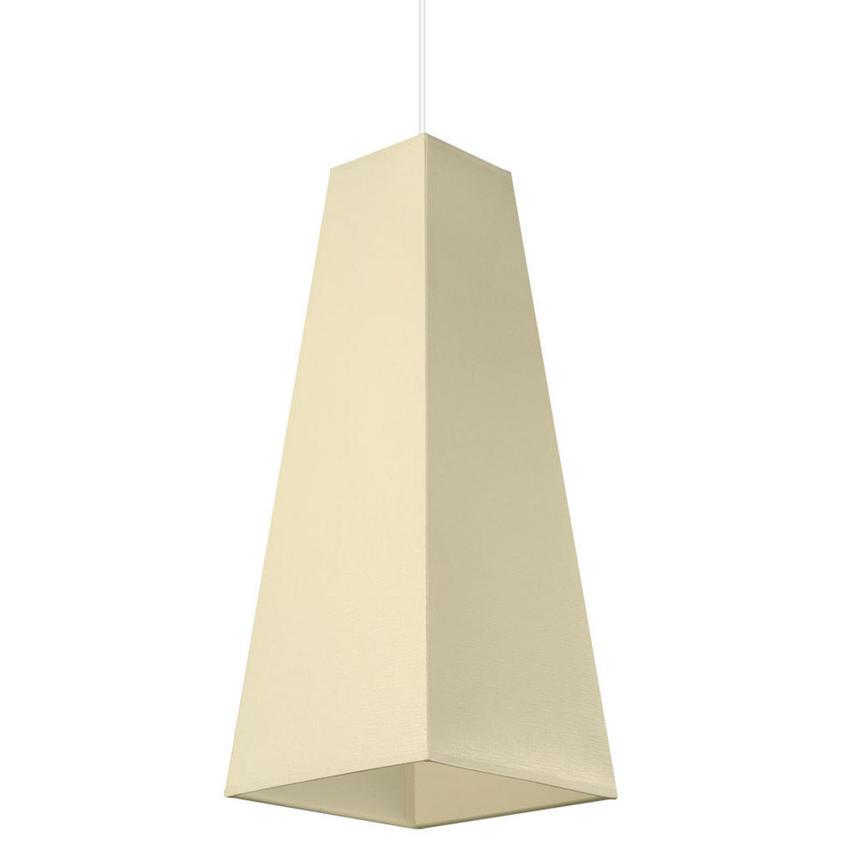 HÄNGELEUCHTE PIRAMIDE Beige Stoff - Beige, Textil (20/20/110cm)
