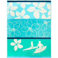 STRANDTUCH aus Veloursfrottee Jacquard Blau 140x180 400g/m² - Freestyle - Blau, Textil (140/180cm) - LE COMPTOIR DE LA PLAGE