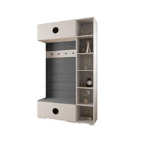 GARDEROBEN-SET 236,7/140/47 - Schwarz/Weiß, Holz/Kunststoff (140/236.7/47cm) - Abiks Möbel