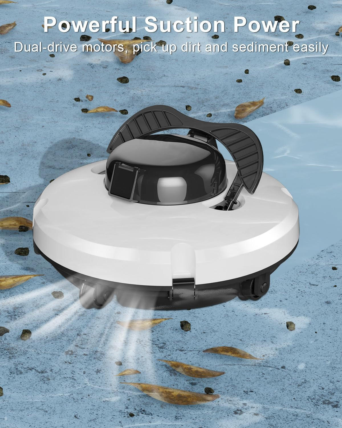 POOLROBOTER, Geeignet Für Flächen Unter 100 m² (EU-Stecker)-Weiß - Weiß, Kunststoff (33/15/33cm) - Authentics