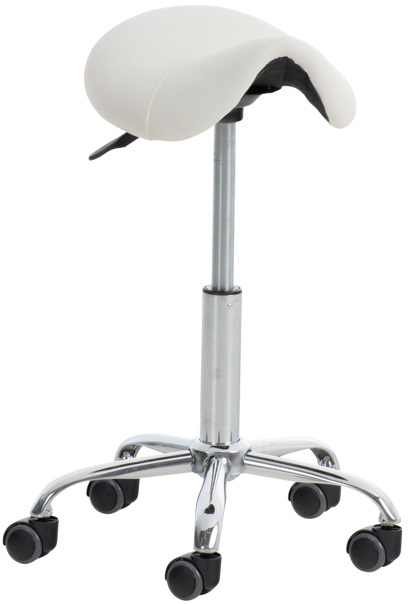 HOCKER Lederlook weiß - Chromfarben/Weiß, Textil/Metall (46/53/46cm) - CLP