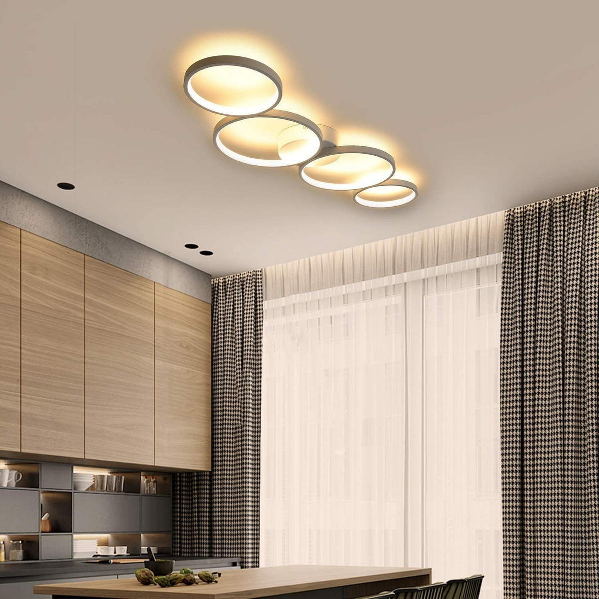 LED-DECKENLEUCHTE Luneau 5.8/88/31cm - Weiß, Metall (88/5.8/31cm) - Nettlife