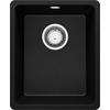 UNTERBAUSPÜLE GRANIT Venedig Easy, 2-er set Schwarz Metallic 36/44 cm 1 Becken + Ablauf-Set ab 40er Unterschrank - Chromfarben/Schwarz Hochglanz, Kunststoff (36/20/44cm) - Primagran