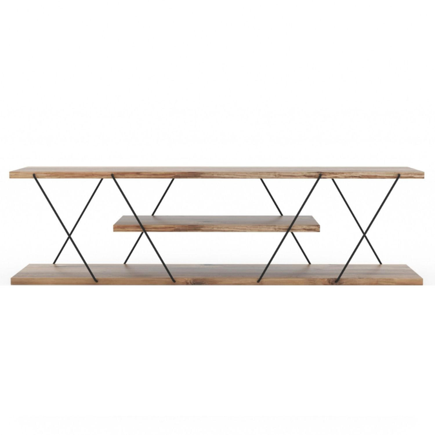 TV-MÖBEL Hamar Braun Länge 120 cm - Braun, Holzwerkstoff (120/33/30cm) - Concept Usine